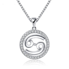Personalized Zodiac Pendant in 925 Sterling Silver with CZ