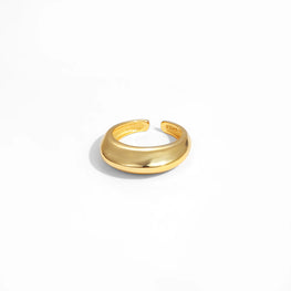 Simple Geometry Adjustable 925 Sterling Silver Ring