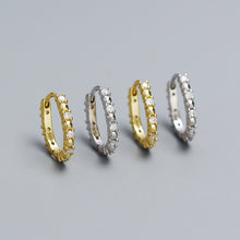 Office CZ U Shape 925 Sterling Silver Stacker Hoop Earrings