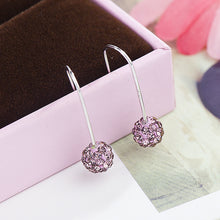 Spherical 925 Silver Hook Earrings in Various Colors