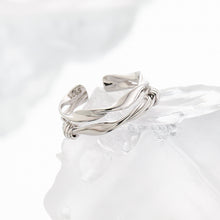 Double Layer Twisted Knot Adjustable 925 Sterling Silver Ring