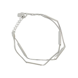Fashion Double Layer S925 Sterling Silver Bracelet
