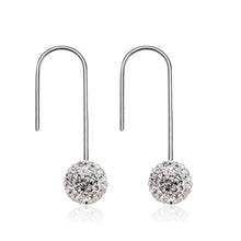 Spherical 925 Silver Hook Earrings in Various Colors