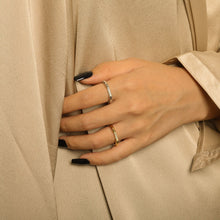 Minimalist 925 Sterling Silver CZ Micro Setting Ring