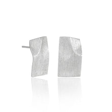 Irregular Rectangle 925 Sterling Silver Stud Earrings