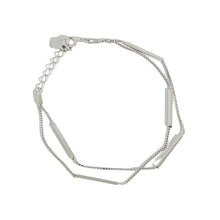 Double Layer S925 Sterling Silver Box Bracelet