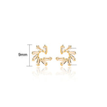 Elegant CZ Flower 925 Sterling Silver Stud Earrings