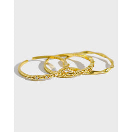 Fashion Yellow Stackable Chick 925 Sterling Silver Ring Set