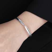 Girl's Fashion Knot 925 Sterling Silver Open Bangle
