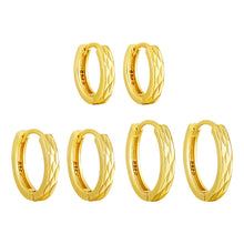 Simple Rhombus Pattern 925 Sterling Silver Hoop Earrings