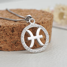 Personalized Zodiac Pendant in 925 Sterling Silver with CZ