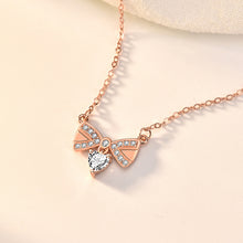 Sweet CZ Bowknot 925 Sterling Silver Necklace