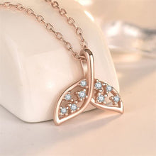 CZ Fish Tail Necklace in 925 Sterling Silver