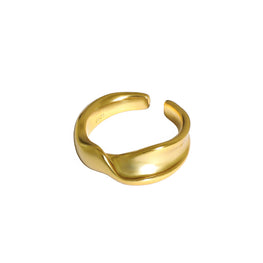 Adjustable Twisted Wide 925 Sterling Silver Ring