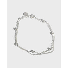 Personalized S925 Silver Bead Chain Double-Layer Bracelet