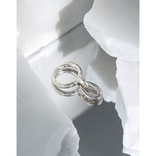 Fashion Hollow Buckle 925 Sterling Silver Adjustable Ring