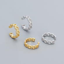 Fashion Hollow Chain Belt 925 Sterling Silver Earrings