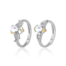 Modern Angels & Devils Created Opal 925 Sterling Silver Adjustable Ring
