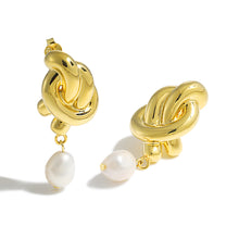 Trendy 999 Pure Silver Irregular Hollow Knots Earrings