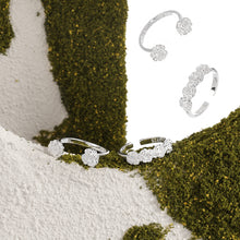 Adjustable 925 Sterling Silver Rose Flower Ring