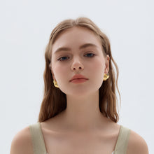 Chunky Classic Double Geometry Cross Sterling Silver Stud Earrings