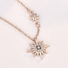 Sweet CZ Sun Shines Star Necklace in 925 Sterling Silver