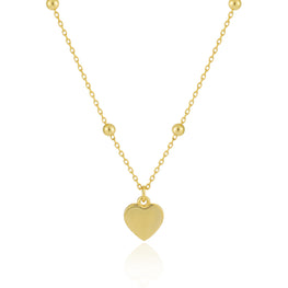 925 Sterling Silver Simple Heart Necklace for Girls
