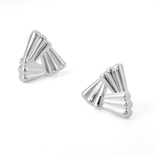 Chunky Geometry Hollow Triangle 999 Sterling Silver Earrings