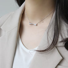 Micro Setting CZ Bowknot 925 Sterling Silver Necklace
