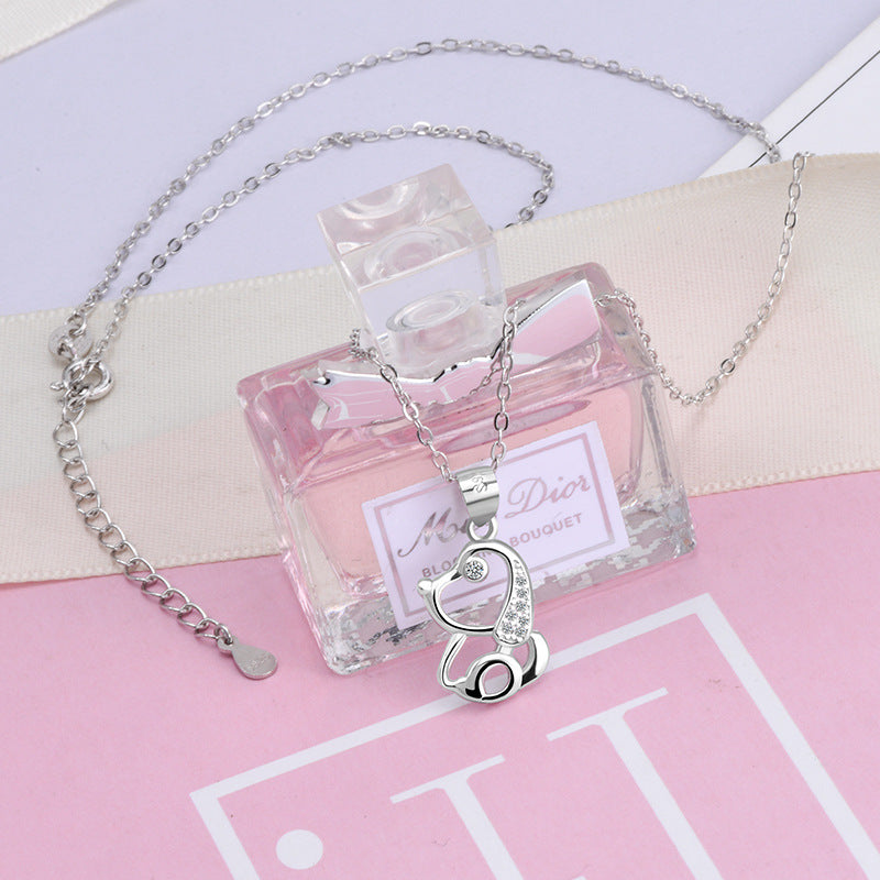 Cute Dog 925 Sterling Silver Pendant