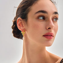 Large Irregular Natural Pearl Knot Earrings in 999 Sterling Silver