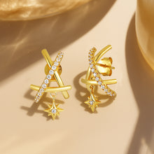 Graduation CZ Sun Drops Triangle 925 Sterling Silver Earrings