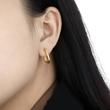 Classic Irregular U Shape 925 Sterling Silver Hoop Earrings