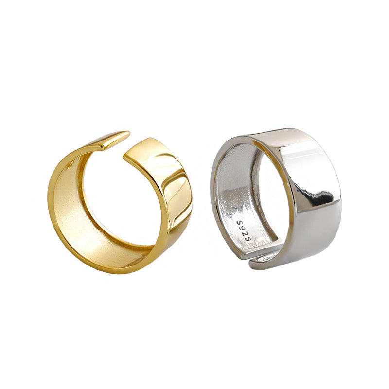 Minimalist Adjustable 925 Sterling Silver Ring