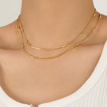 Octagonal Cylinder Double Layer 925 Sterling Silver Necklace