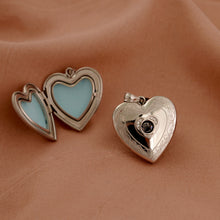 Hollow CZ Heart Flower Branch 925 Sterling Silver Locket Necklace