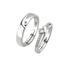 Adjustable CZ 925 Sterling Silver Promise Ring