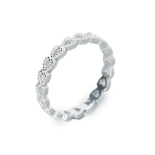 925 Sterling Silver Anniversary Hollow Love Heart Ring