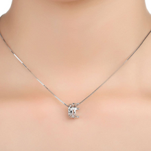 Elegant Crown White CZ Pendant in Solid 925 Sterling Silver