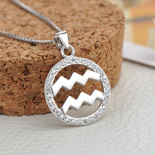 Personalized Zodiac Pendant in 925 Sterling Silver with CZ