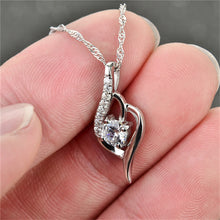 Trendy White Water Drop CZ Pendant in 925 Sterling Silver