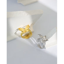 Women’s Adjustable 925 Sterling Silver Butterfly Ring