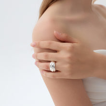 Bold Chunky Electroforming Twill Pattern Sterling Silver Ring