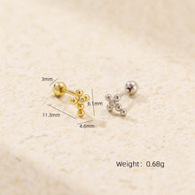 CZ Cross 925 Sterling Silver Stud Earrings
