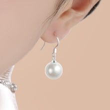 Elegant Big Shell Pearl Earrings in 925 Sterling Silver