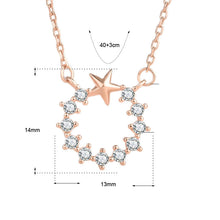 Starlit Elegance 925 Sterling Silver CZ Garland Necklace