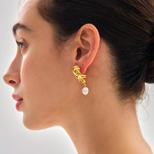 Trendy 999 Pure Silver Irregular Hollow Knots Earrings