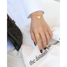 Classic Irregular Beaten Cross 925 Sterling Silver Adjustable Ring