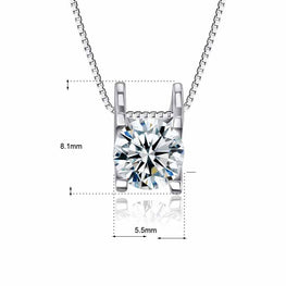Classic Round CZ 925 Sterling Silver Pendant