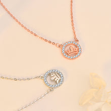 Elegant CZ Queen's Crown 925 Sterling Silver Necklace